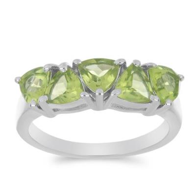 BUY 925 SILVER NATURAL PERIDOT GEMSTONE RING 